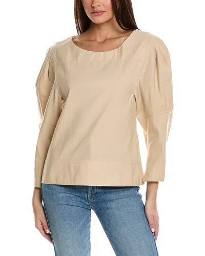 3.1 Phillip Lim Puff Sleeve Top In Brown