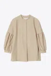 3.1 Phillip Lim Pullover Blouse With 3/4 Poet Sleeves In Neutral