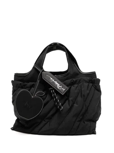 3.1 Phillip Lim Ripstop Quilted Mini Market Tote In Black