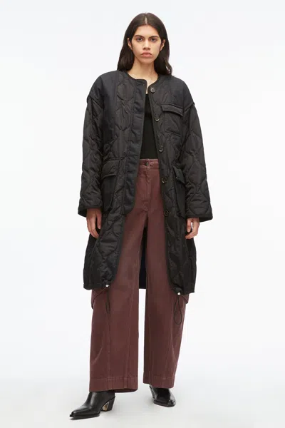 3.1 Phillip Lim Quilted Nylon Liner Coat In Black
