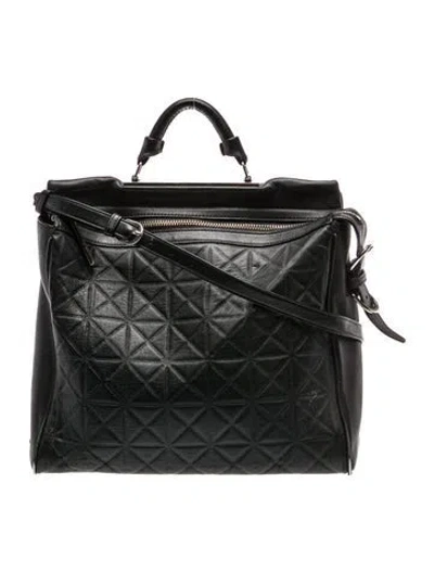 Pre-owned 3.1 Phillip Lim Quilted Top Handle Bag In Black