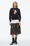 3.1 Phillip Lim Rabbit Embroidery Sweatshirt In Black