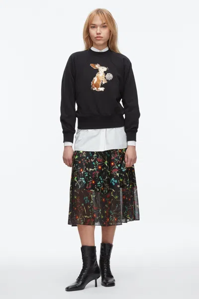 3.1 Phillip Lim Rabbit Embroidery Sweatshirt In Black