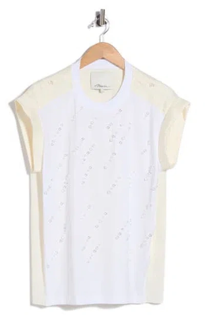 3.1 Phillip Lim Rainfall Embellished Combo T-shirt In Multi