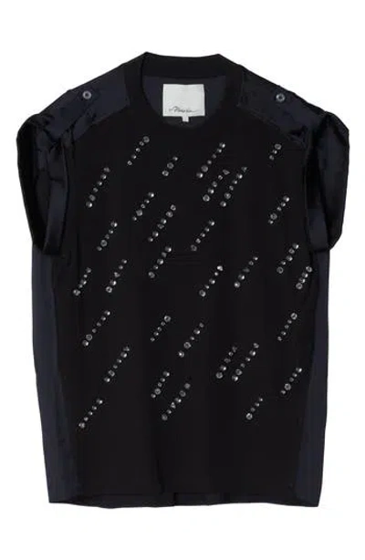 3.1 Phillip Lim Rainfall Embellished Combo T-shirt In Multi