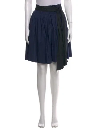 Pre-owned 3.1 Phillip Lim Raw-edge Trim Mini Skirt In Blue