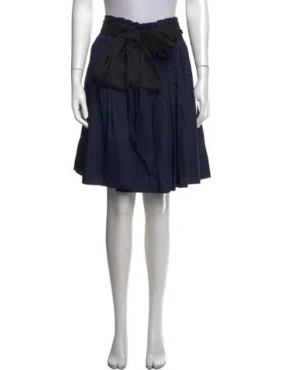 Pre-owned 3.1 Phillip Lim Raw-edge Trim Mini Skirt In Blue