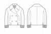 3.1 Phillip Lim Recycled Wool Peacoat W Plaid Combo In Gray