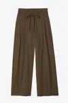 3.1 Phillip Lim Relaxed Wool High Waist Wide-leg Crop Pant In Brown
