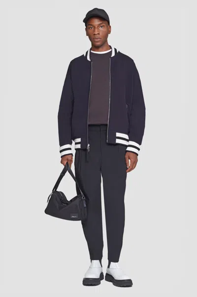3.1 Phillip Lim Reversible Knit Varsity Jacket In Midnight Multi