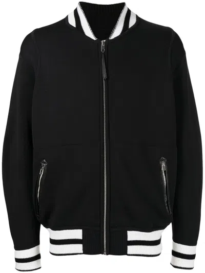 3.1 Phillip Lim Reversible Zip-sleeve Varsity Jacket In Blue