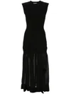 3.1 Phillip Lim Ribbed-knit Midi Dress In Black