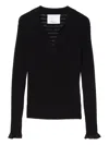 3.1 Phillip Lim Ribbed-knit Sweater In Black