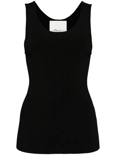 3.1 Phillip Lim Ribbed Tank Top In Black