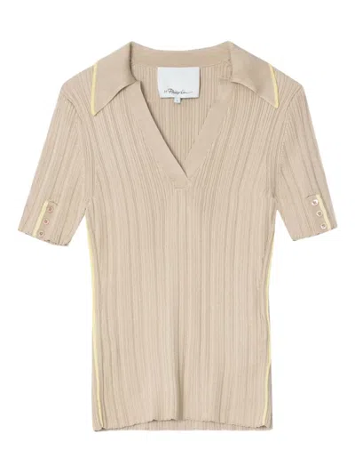 3.1 PHILLIP LIM RIBBED V-NECK TOP