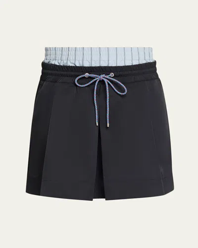 3.1 Phillip Lim Ripstop Mini Skirt In Blue