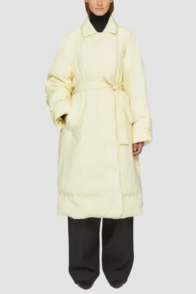 3.1 Phillip Lim Ripstop Puffer Wrap Trench In Silver