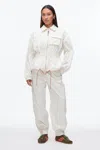 3.1 Phillip Lim Ripstop Ruched Jacket In White