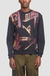 3.1 Phillip Lim Roadster Print Sweatshirt In Blk Multi
