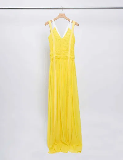 3.1 Phillip Lim Ruched Chiffon Gown In Black