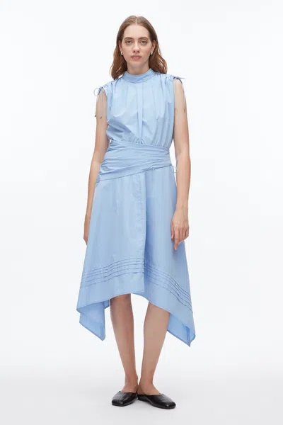 3.1 Phillip Lim Ruched Handkerchief Dress In Blue