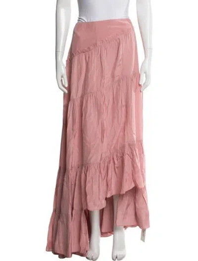 Pre-owned 3.1 Phillip Lim Ruffle Embellishment Long Skirt In Pink
