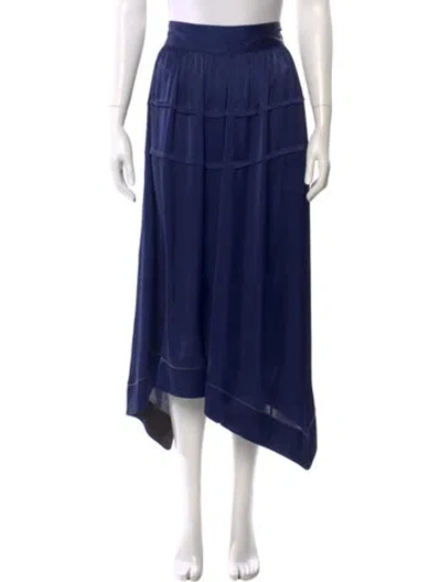 Pre-owned 3.1 Phillip Lim Ruffle Embellishment Midi Length Skirt In Blue