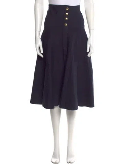 Pre-owned 3.1 Phillip Lim Ruffle Embellishment Midi Length Skirt In Blue