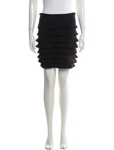 Pre-owned 3.1 Phillip Lim Ruffle Embellishment Mini Skirt In Black