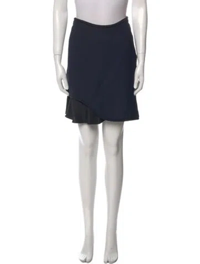 Pre-owned 3.1 Phillip Lim Ruffle Embellishment Mini Skirt In Blue
