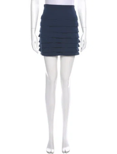 Pre-owned 3.1 Phillip Lim Ruffle Embellishment Mini Skirt In Blue