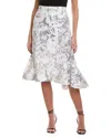 3.1 Phillip Lim Abstract Daisy Print Skirt In White