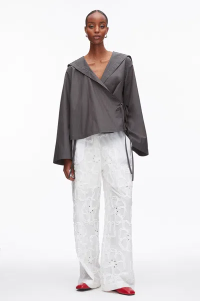 3.1 Phillip Lim Sailor Wrap Shirt In Slate