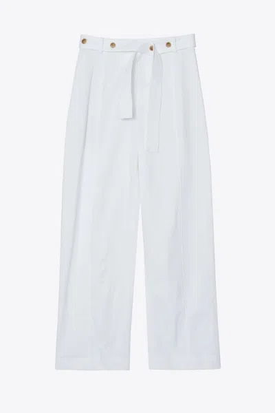 3.1 Phillip Lim Sateen Utility Belted Trousers In White