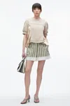 3.1 Phillip Lim Satin Flounce Combo Terry Top In Neutral