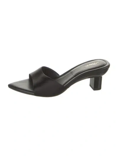 Pre-owned 3.1 Phillip Lim Satin Slides In Black