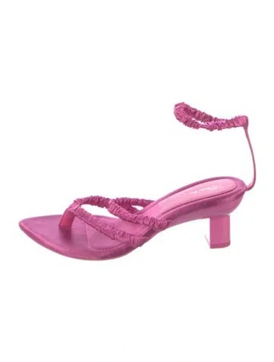 Pre-owned 3.1 Phillip Lim Satin Slingback Sandals In Pink