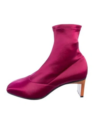 Pre-owned 3.1 Phillip Lim Satin Sock Boots In Purple