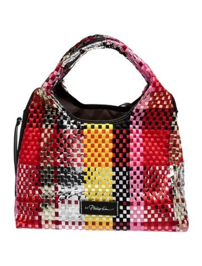Pre-owned 3.1 Phillip Lim Satin Top Handle Bag In Red