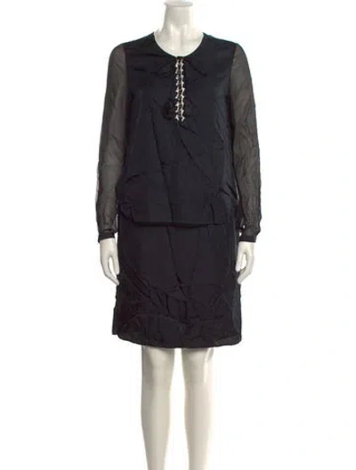 Pre-owned 3.1 Phillip Lim Scoop Neck Knee-length Dress In Black