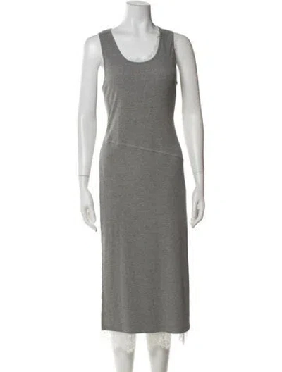 Pre-owned 3.1 Phillip Lim Scoop Neck Long Dress In Gray