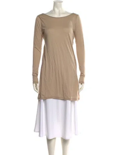 Pre-owned 3.1 Phillip Lim Scoop Neck Long Sleeve Tunic In Neutral