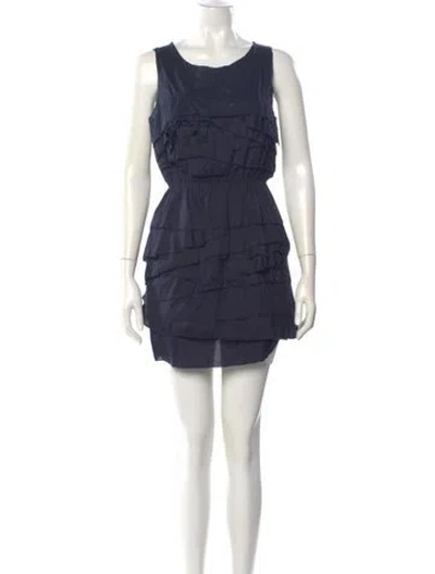 Pre-owned 3.1 Phillip Lim Scoop Neck Mini Dress In Blue