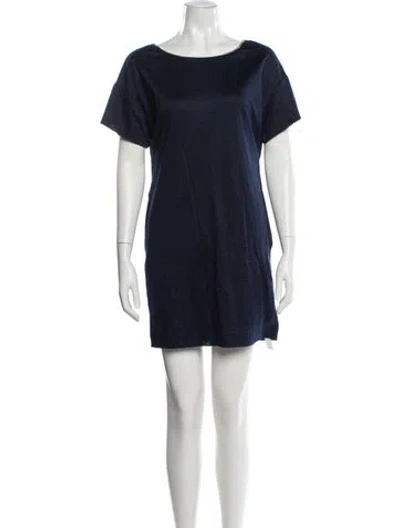 Pre-owned 3.1 Phillip Lim Scoop Neck Mini Dress In Blue