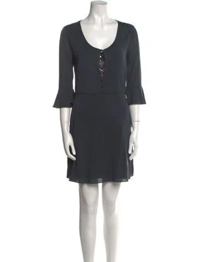 Pre-owned 3.1 Phillip Lim Scoop Neck Mini Dress In Gray