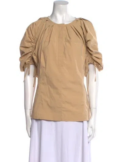 Pre-owned 3.1 Phillip Lim Scoop Neck Short Sleeve Blouse In Neutral