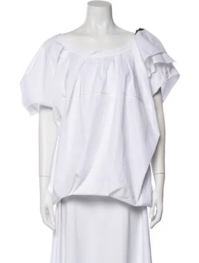 Pre-owned 3.1 Phillip Lim Scoop Neck Short Sleeve Top In White