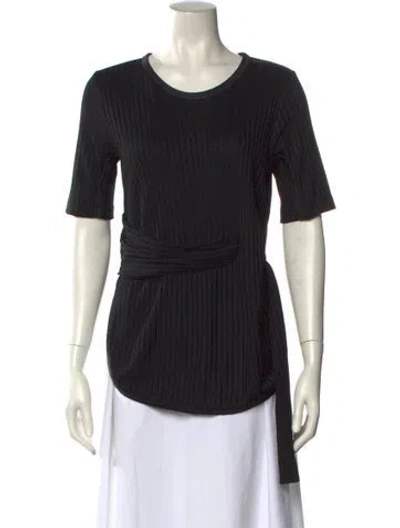 Pre-owned 3.1 Phillip Lim Scoop Neck Short Sleeve T-shirt In Black