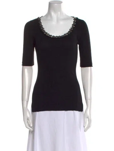 Pre-owned 3.1 Phillip Lim Scoop Neck Short Sleeve T-shirt In Black