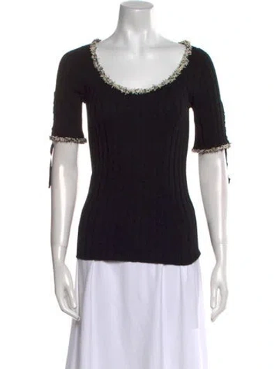 Pre-owned 3.1 Phillip Lim Scoop Neck Short Sleeve T-shirt In Black